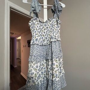 Altar'd State Blue and White Floral Dress